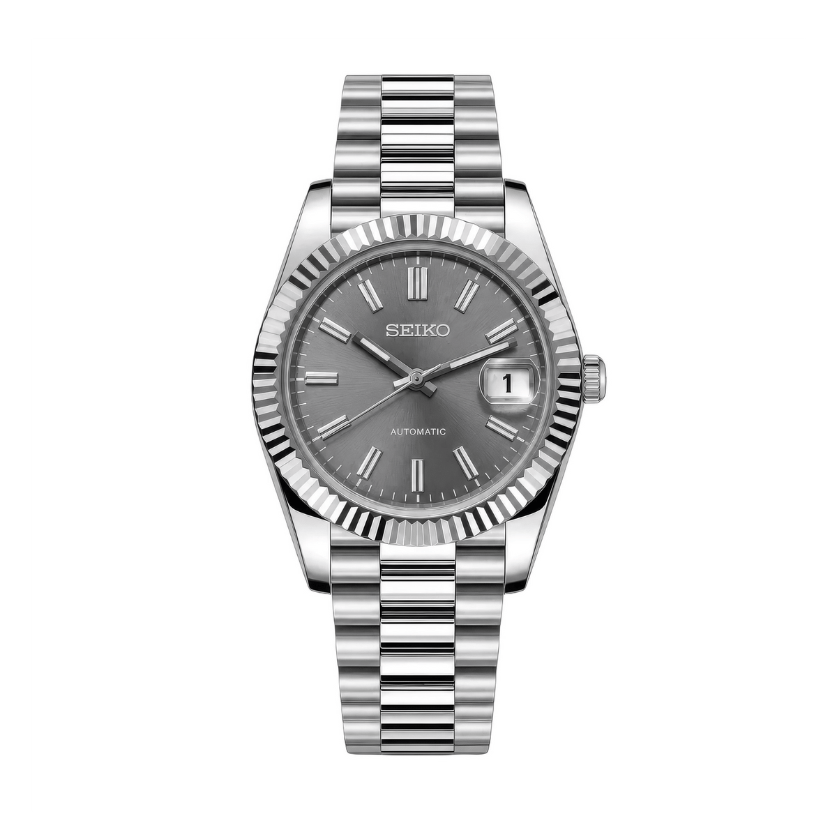 SEIKO MOD Datejust | Gris & Sunburst