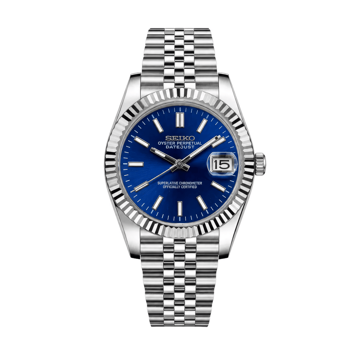 SEIKO MOD Datejust | Bleu