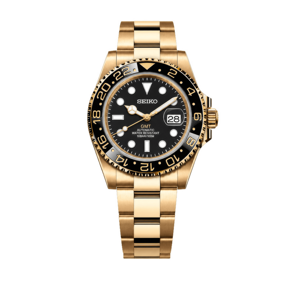 SEIKO MOD GMT | Or & Noir