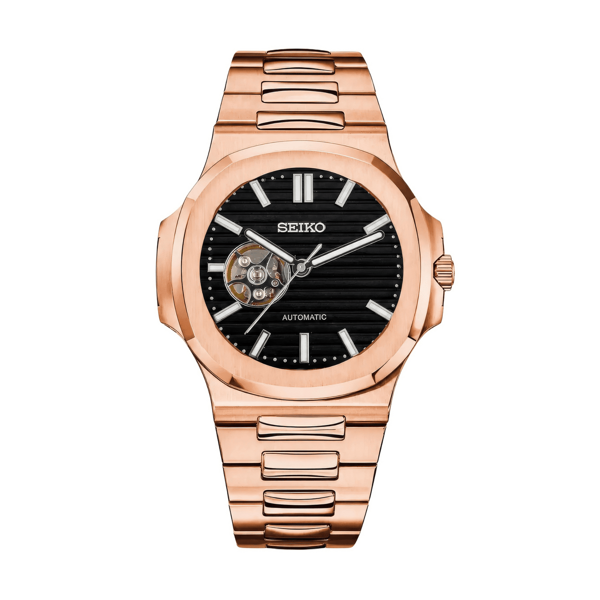 SEIKO MOD Nautilus | Or Rose "Open Heart"
