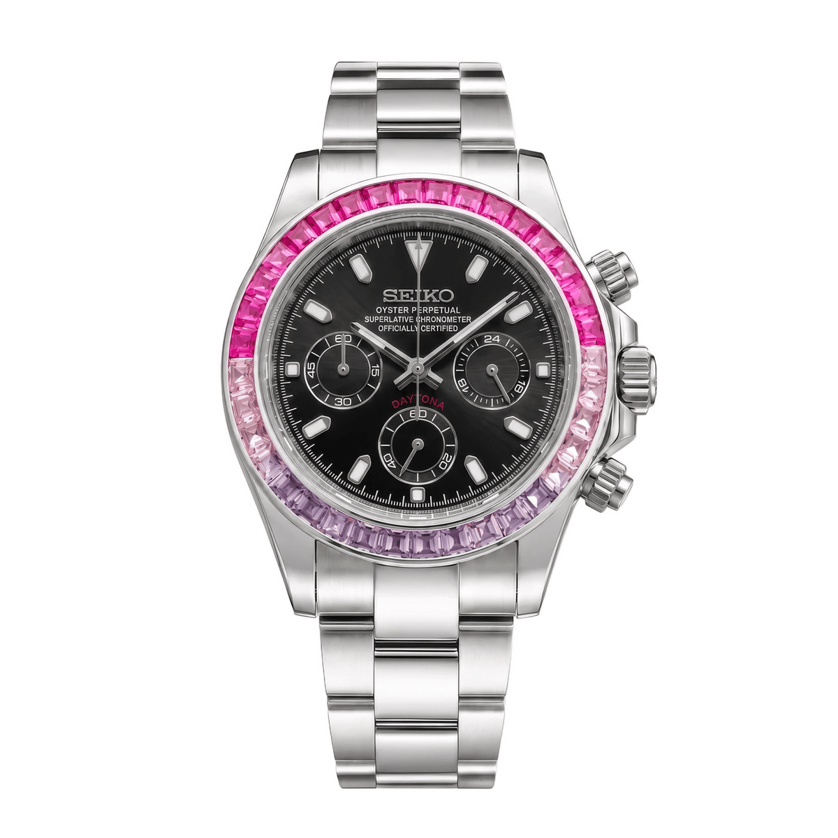 SEIKO MOD Daytona | Rose & Violet dégradé