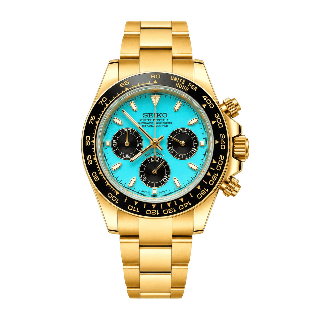 SEIKO MOD Daytona | Or & Bleu Tiffany