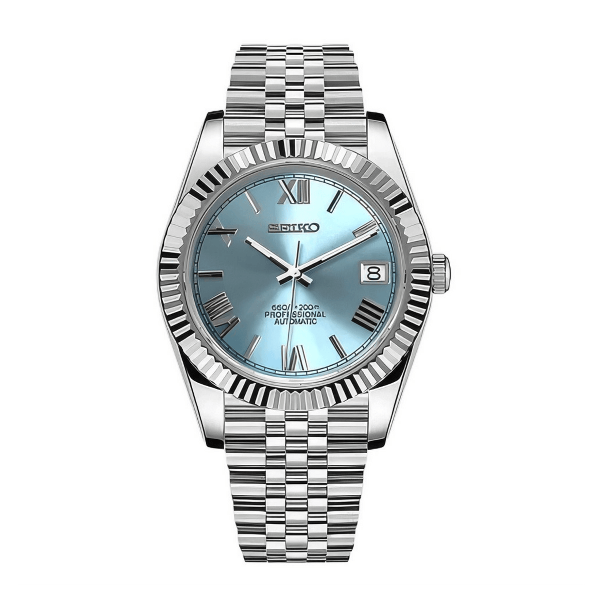 SEIKO MOD Datejust | "Roman" Bleu Ciel
