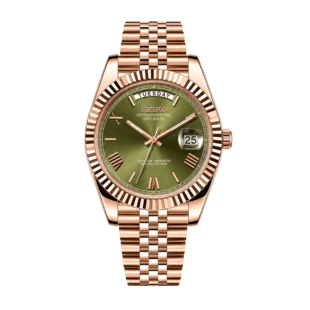 SEIKO MOD Day-Date | Or Rose Olive