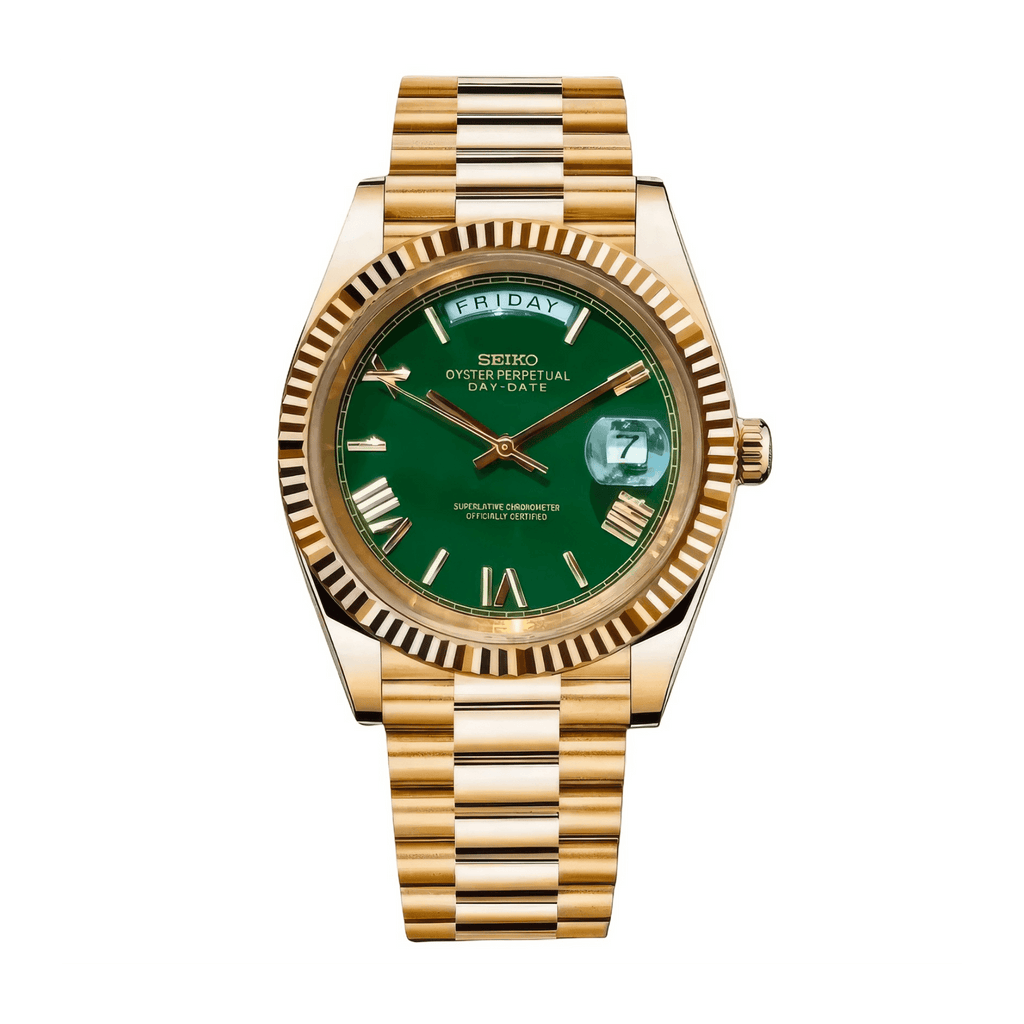 SEIKO MOD Day-Date | Or & Vert