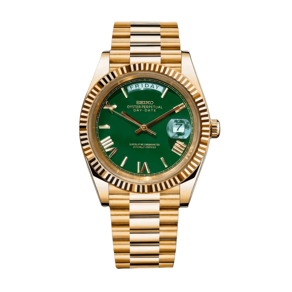SEIKO MOD Day-Date | Or & Vert